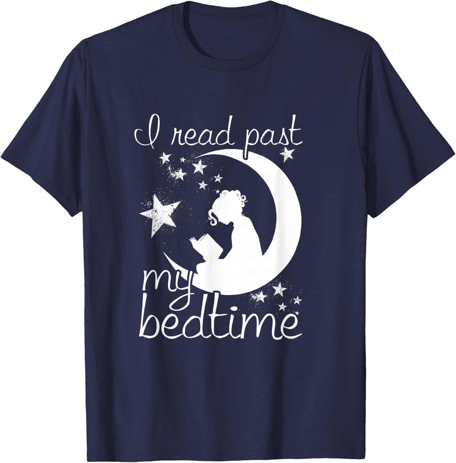 I Read Past My Bedtime T-Shirt - T-Shirt | Navy