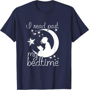 I Read Past My Bedtime T-Shirt - T-Shirt | Navy