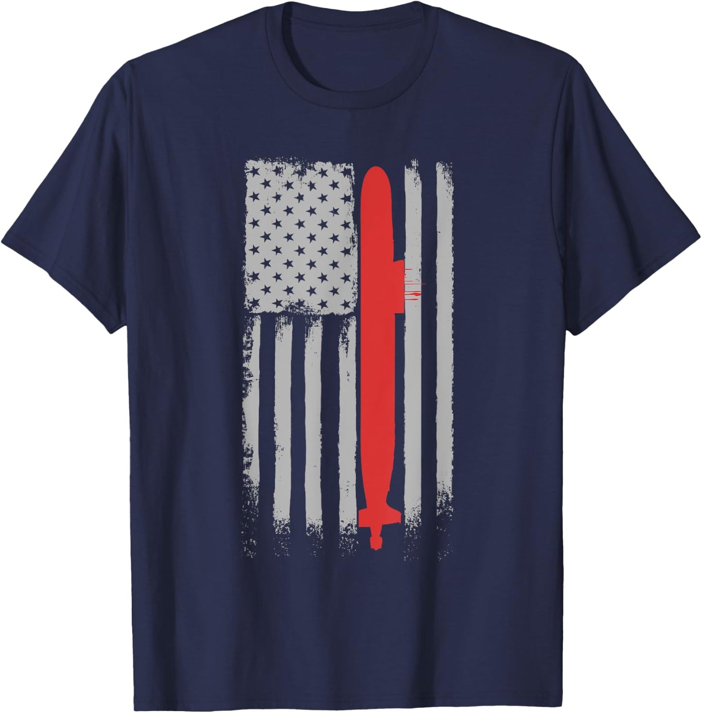 Submarine USA Flag - Shirt Gift Submariner T-Shirt - T-Shirt | Navy