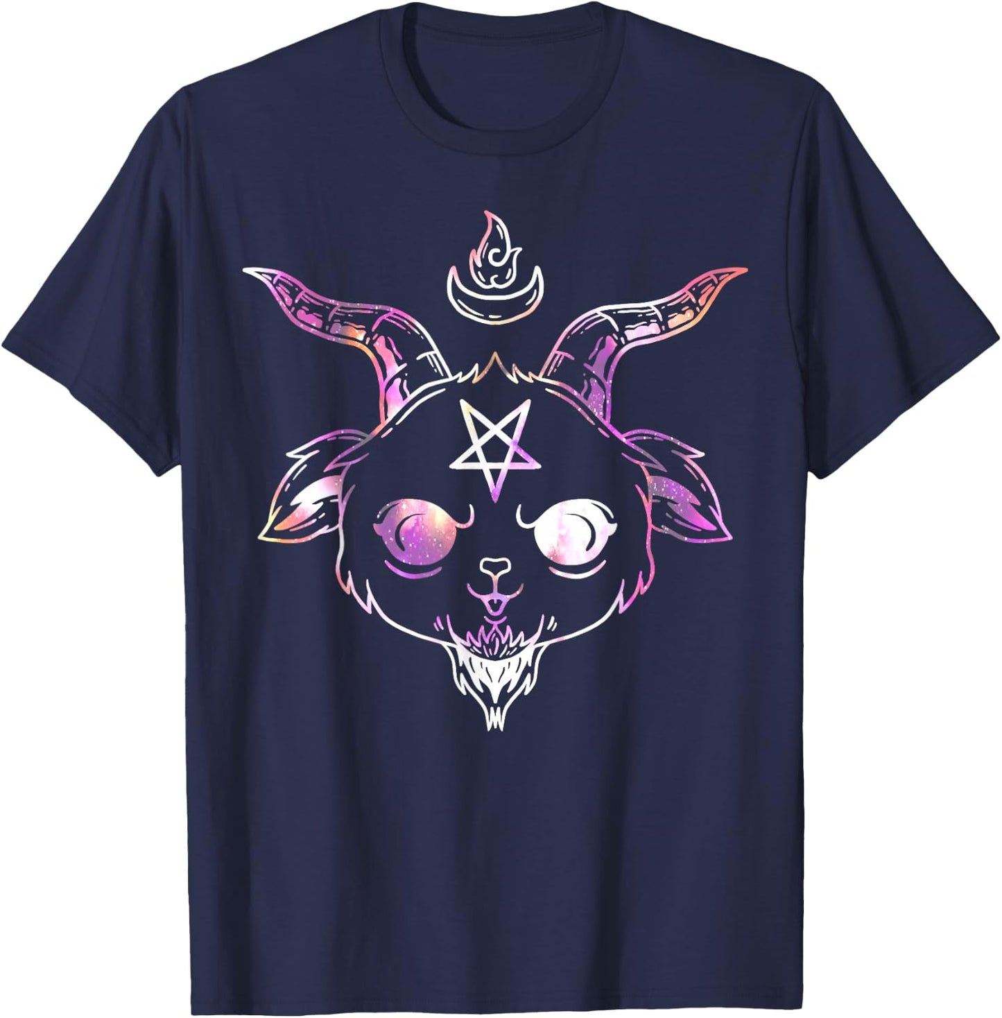 Baphomet Gothic Kawaii Pastel Goth Goat T-Shirt - T-Shirt | Navy