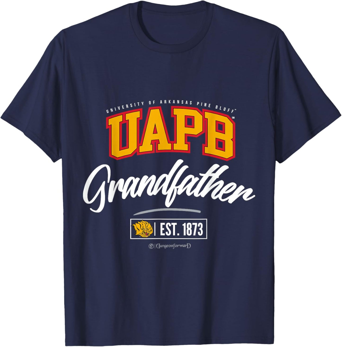 University of Arkansas at Pine Bluff - UAPB HBCU Grandfather T-Shirt - T-Shirt | Navy