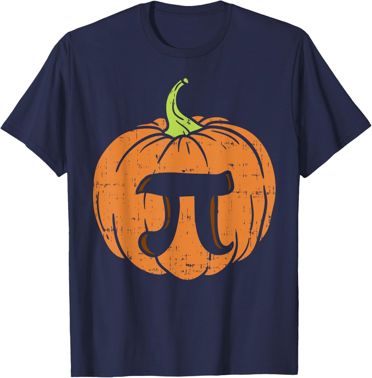 Pumpkin Pi Math Shirt Halloween Thanksgiving Pie Day Costume T-Shirt - T-Shirt | Navy