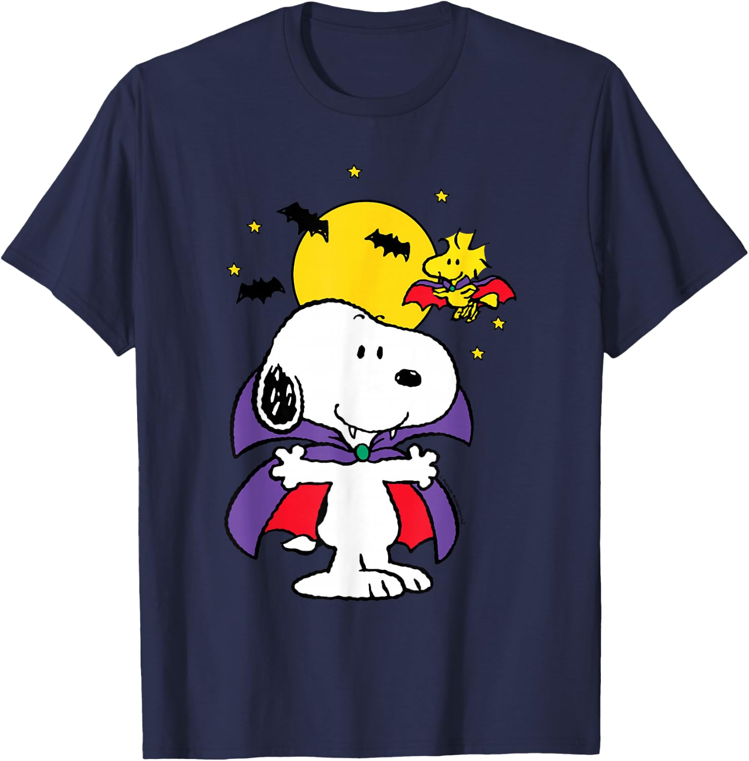Peanuts Halloween Snoopy Vampire T-Shirt - T-Shirt | Navy