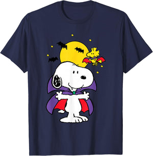 Peanuts Halloween Snoopy Vampire T-Shirt - T-Shirt | Navy