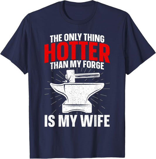Funny Blacksmith Art Boys Blacksmithing Tool Forging T-Shirt - T-Shirt | Navy