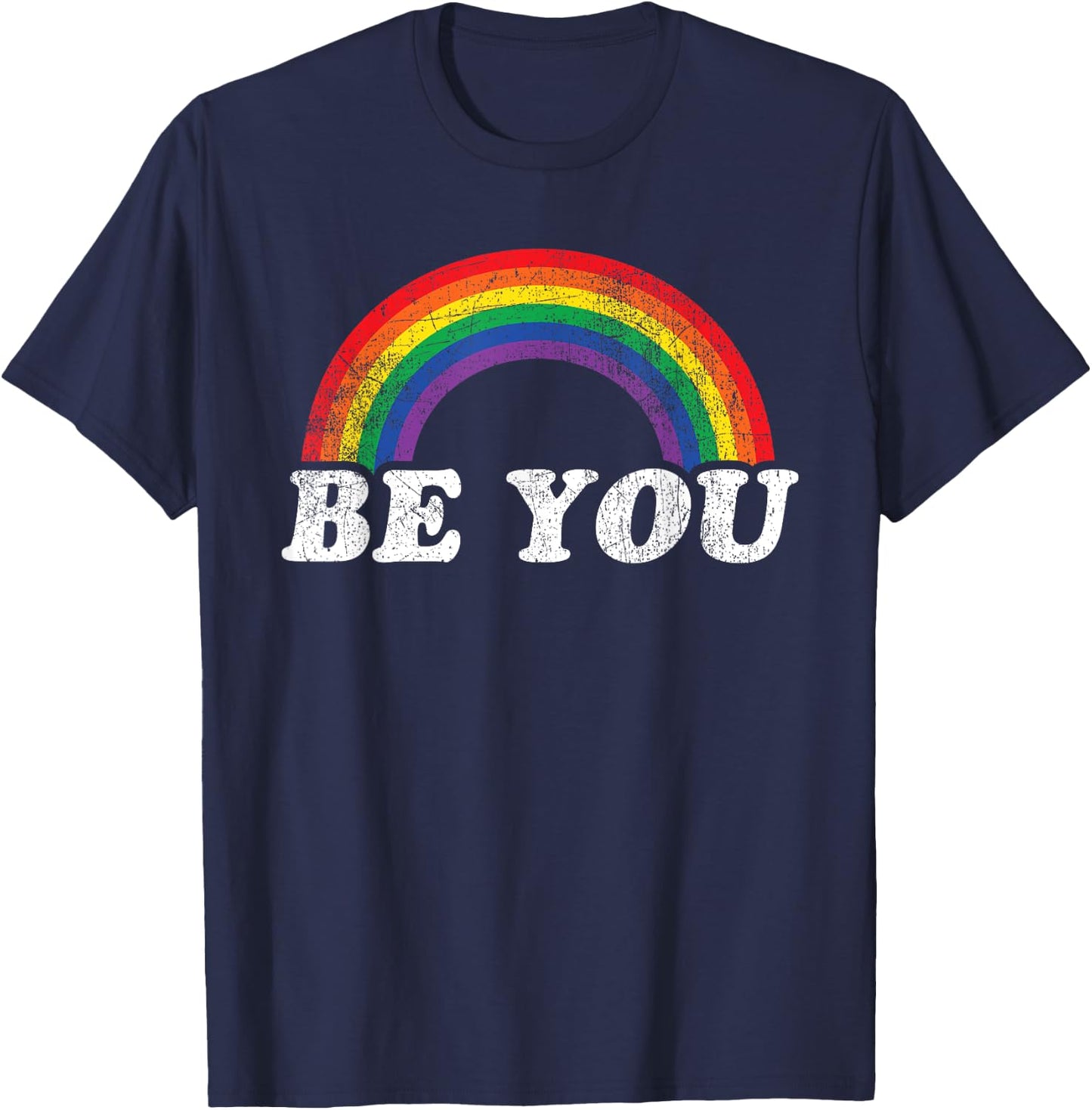 Gay Pride Rainbow Gift T-Shirt - T-Shirt | Navy