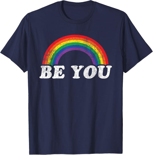 Gay Pride Rainbow Gift T-Shirt - T-Shirt | Navy