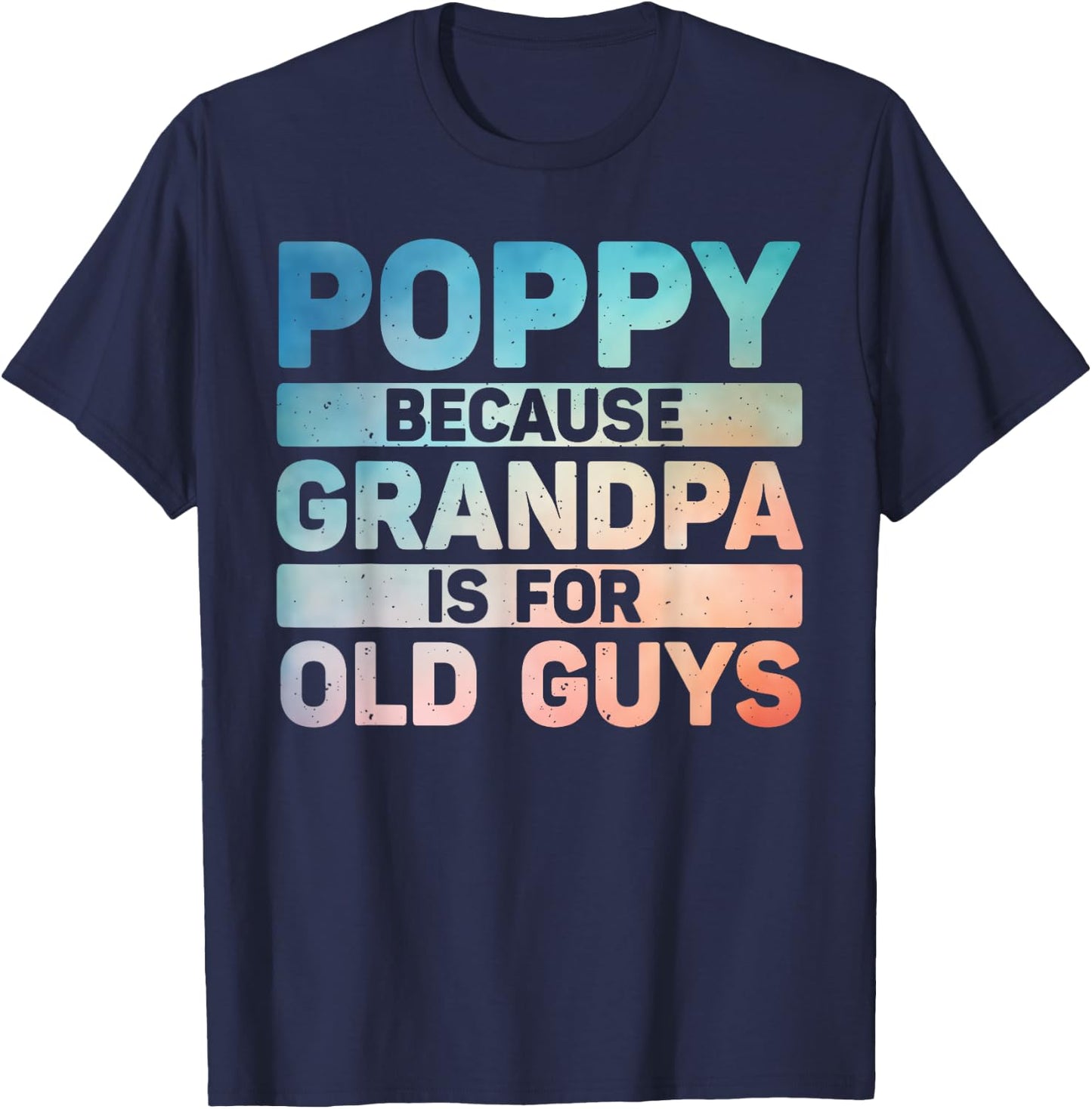 Poppy Design For Grandpa From Grandkids Father's Day Poppy T-Shirt - T-Shirt | Navy