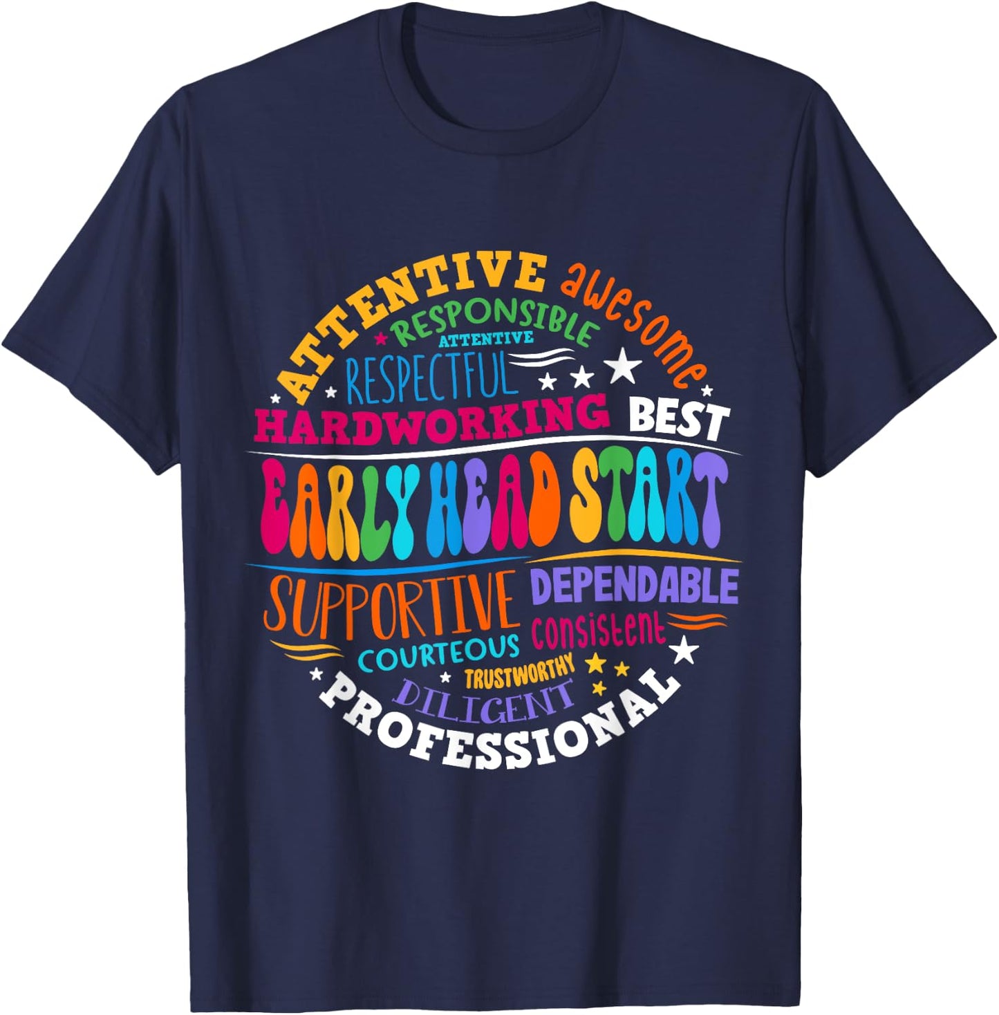 Early Head Start Squad Homeschool Teacher Headstart T-Shirt - T-Shirt | Navy