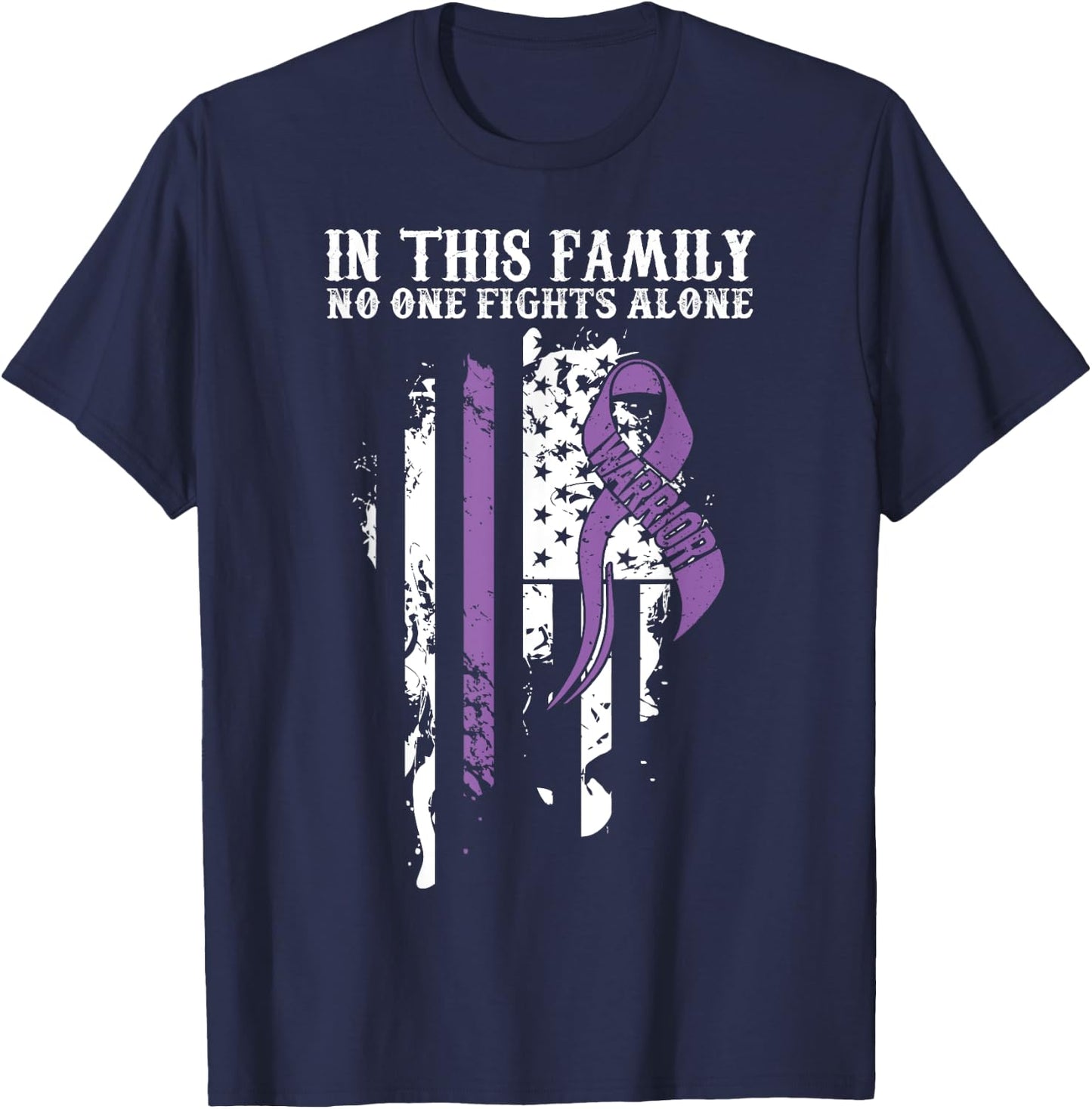 Leiomyosarcoma Cancer Awareness Ribbon T Shirts T-Shirt - T-Shirt | Navy