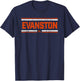Retro Vintage Evanston IL Distressed T-Shirt - T-Shirt | Navy
