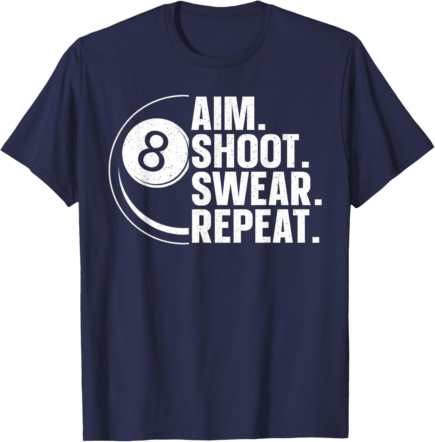 Funny Pool Art Women Billiards Lover Pool Player T-Shirt - T-Shirt | Navy
