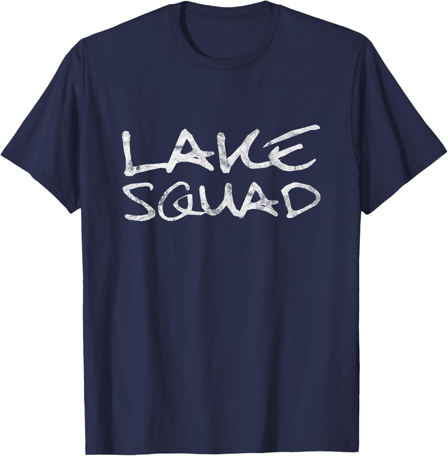 Lake Squad Shirt | Lake Bum Shirt | Camping Boating Gift T-Shirt - T-Shirt | Navy