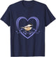 Pretty Chickadee In Heart T-Shirt - T-Shirt | Navy