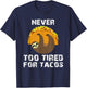 Sloth Cinco De Mayo Funny Taco Women Dad Mexico Taco Pun T-Shirt - T-Shirt | Navy