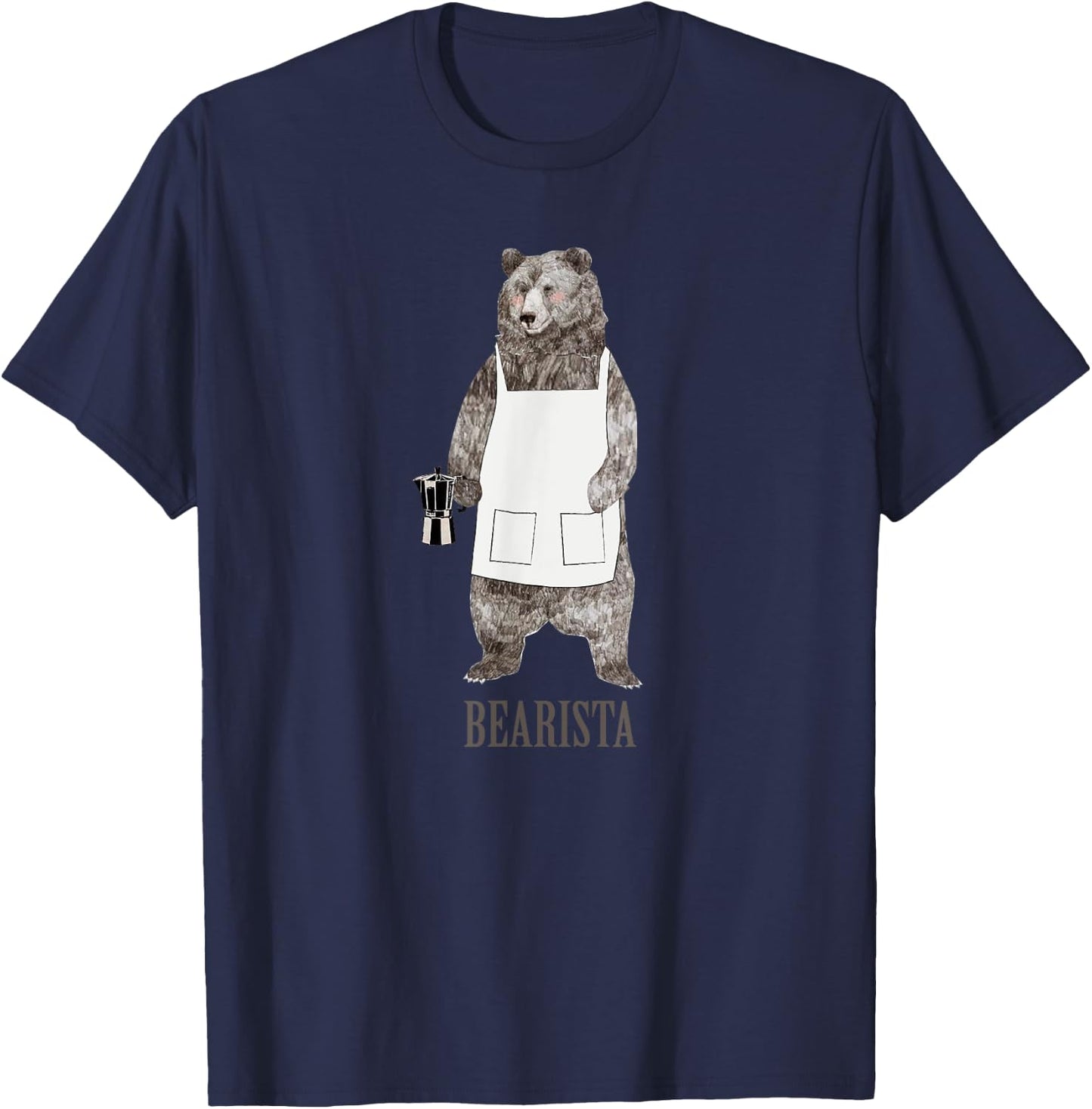 BEARISTA Funny novelty barista bear t shirt - women T-Shirt - T-Shirt | Navy