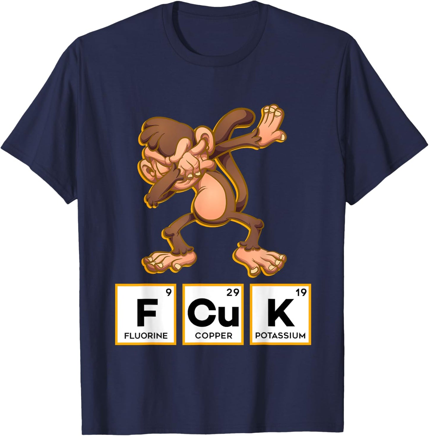 FCUK Chemistry Periodic Table Monkey T-Shirt - T-Shirt | Navy