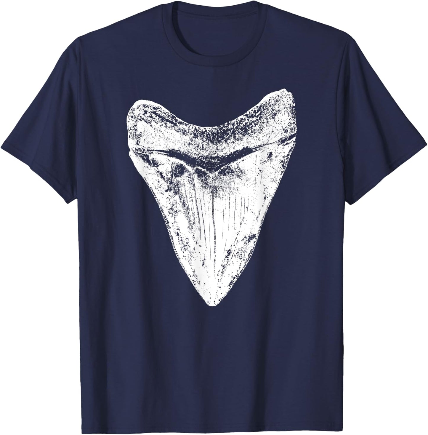 Megalodon Shark Tooth | Meg Sharks Teeth Gift T-Shirt - T-Shirt | Navy