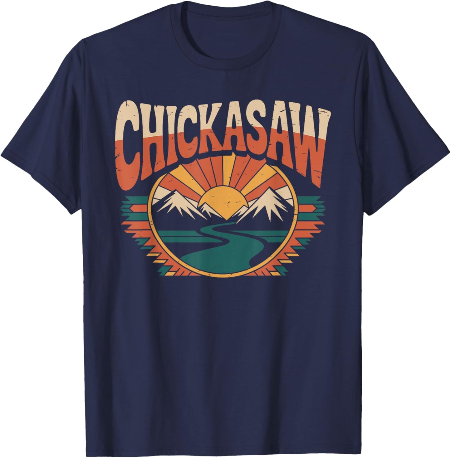Retro Chickasaw Shirt Vintage City Chickasaw T-Shirt - T-Shirt | Navy