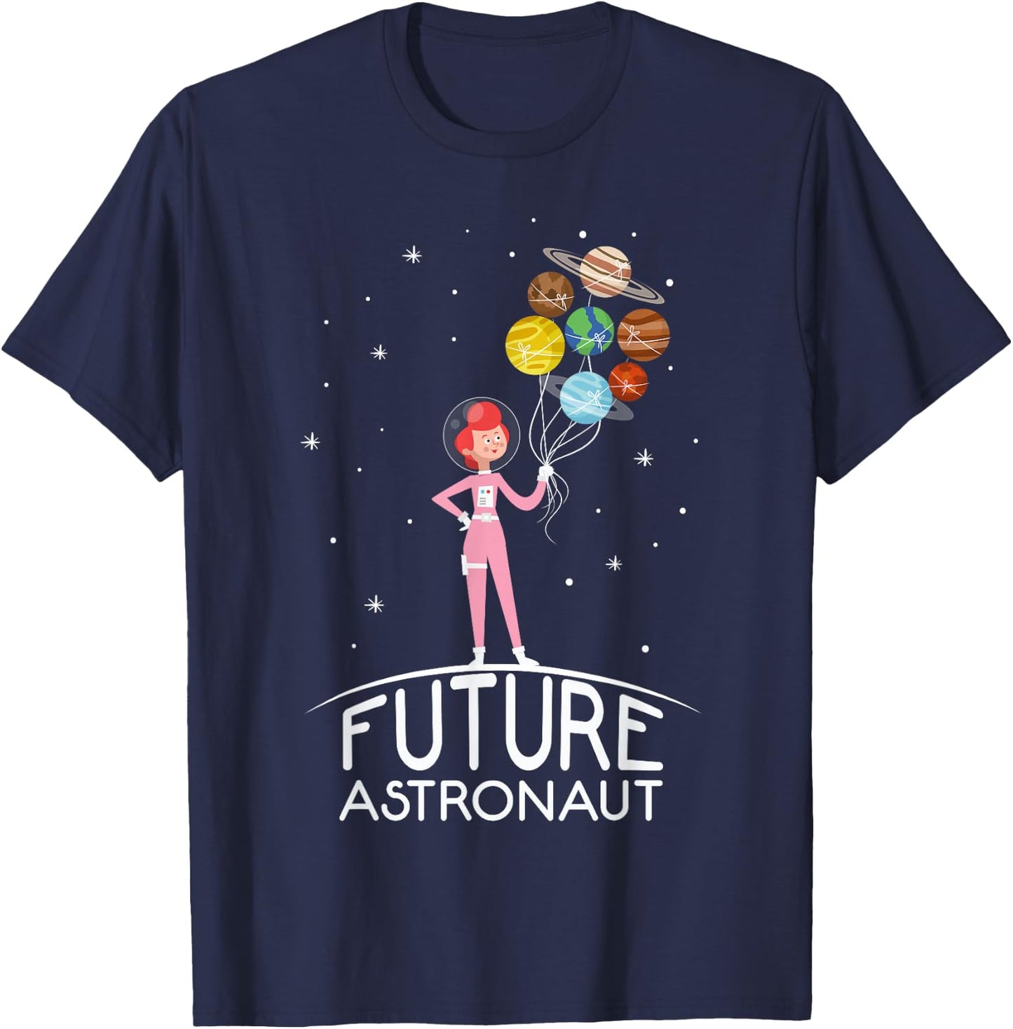 Future Astronaut With Planets Funny Quote For Girl T-Shirt - T-Shirt | Navy