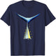 BACK PRINT Deep Sea Fishing | Tuna Tail | Bluefin Tuna T-Shirt - T-Shirt | Navy