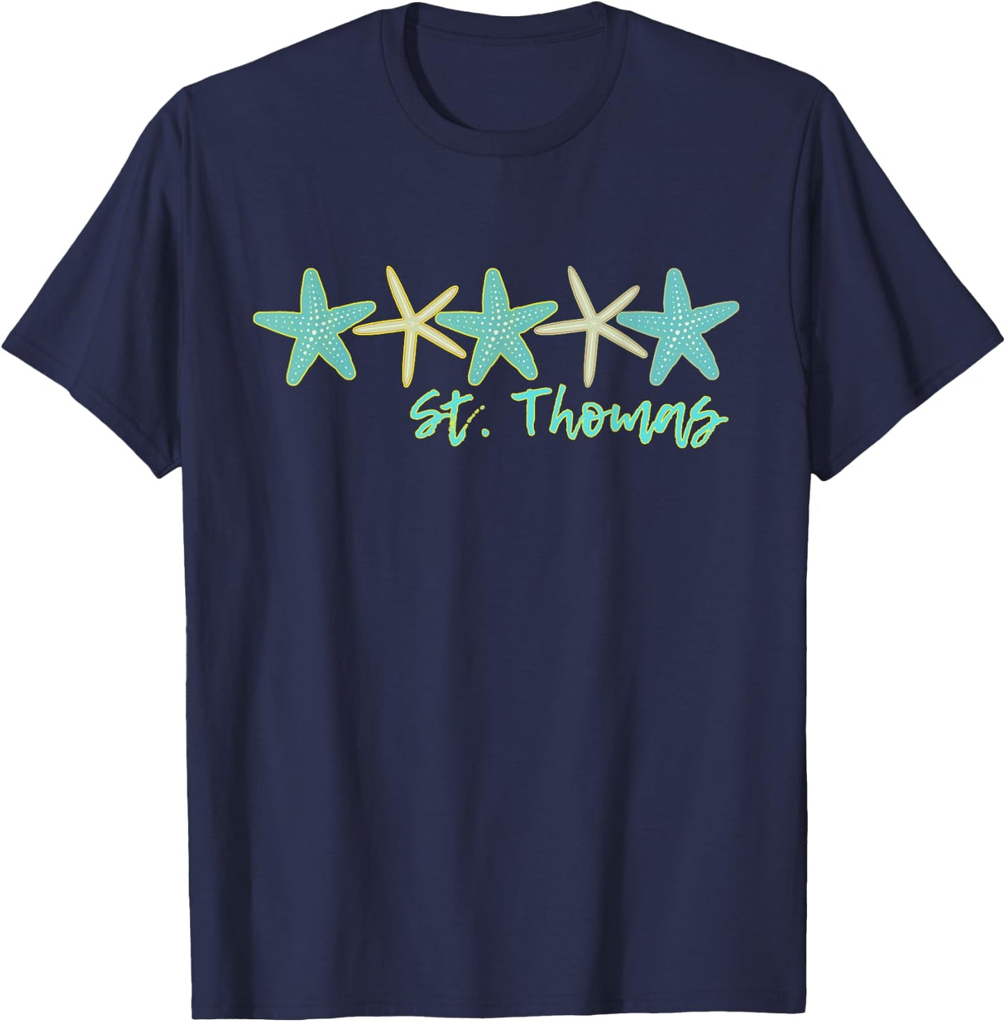 St. Thomas USVI / Fishing Sail Dive T-Shirt - T-Shirt | Navy