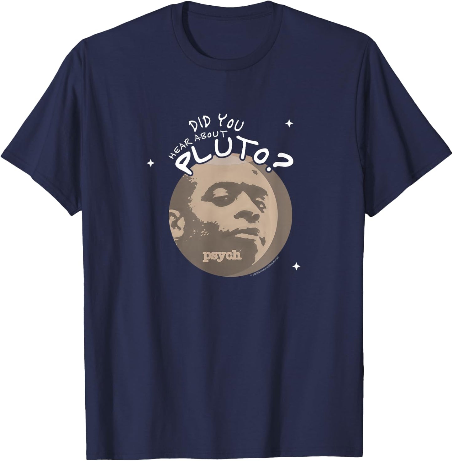 Psych Did You Hear About Pluto Gus T-Shirt - T-Shirt | Navy