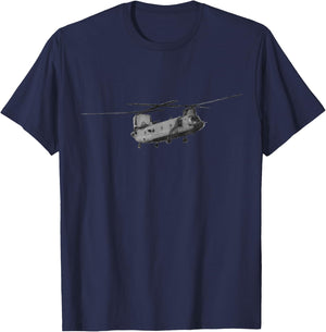 CH-47 Chinook - Military Helicopter T-Shirt - T-Shirt | Navy