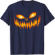 Jack O Lantern Scary Carved Pumpkin Face Halloween Costume T-Shirt - T-Shirt | Navy