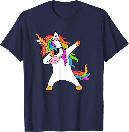 Dabbing Unicorn - Unicorn Dab - Unicorn Gift T-Shirt - T-Shirt | Navy