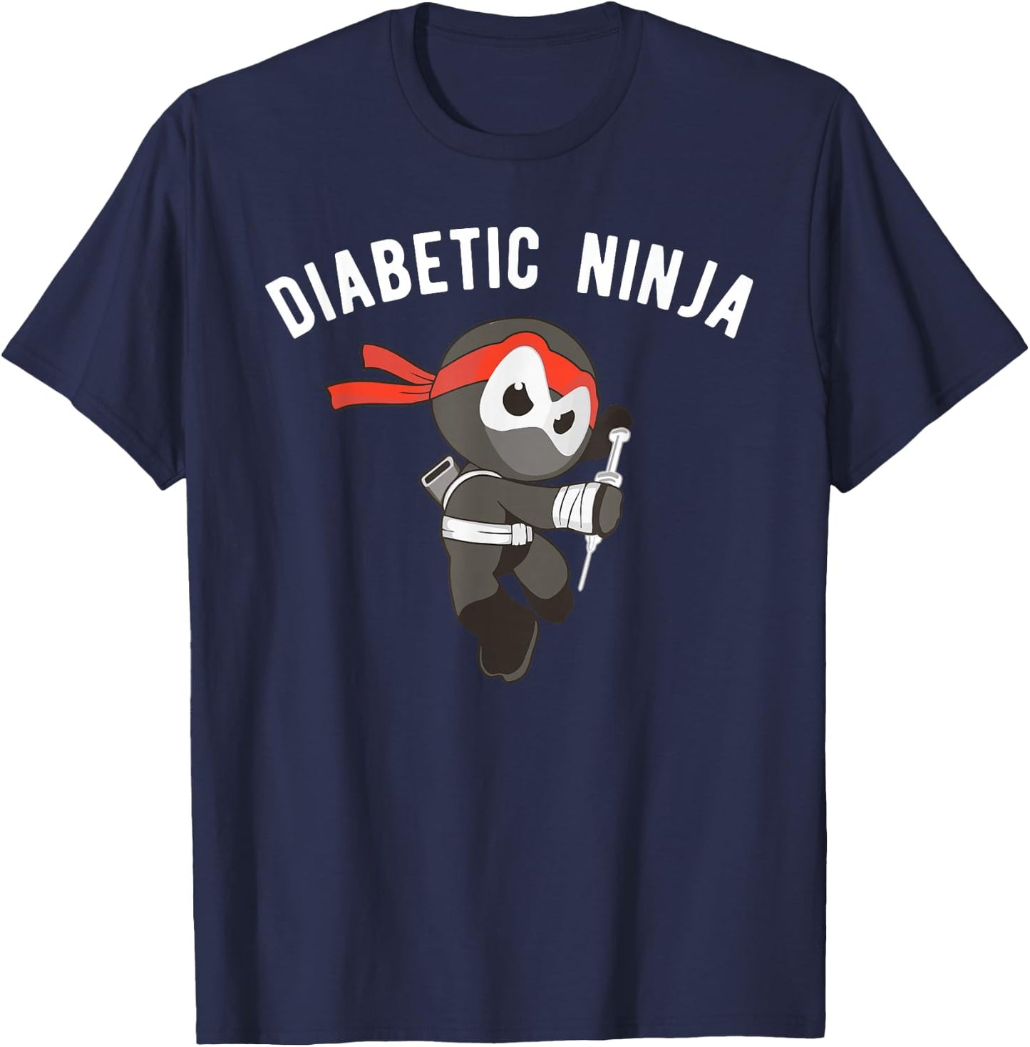 Diabetic Ninja Martial Arts Type 1 Diabetes T-Shirt - T-Shirt | Navy
