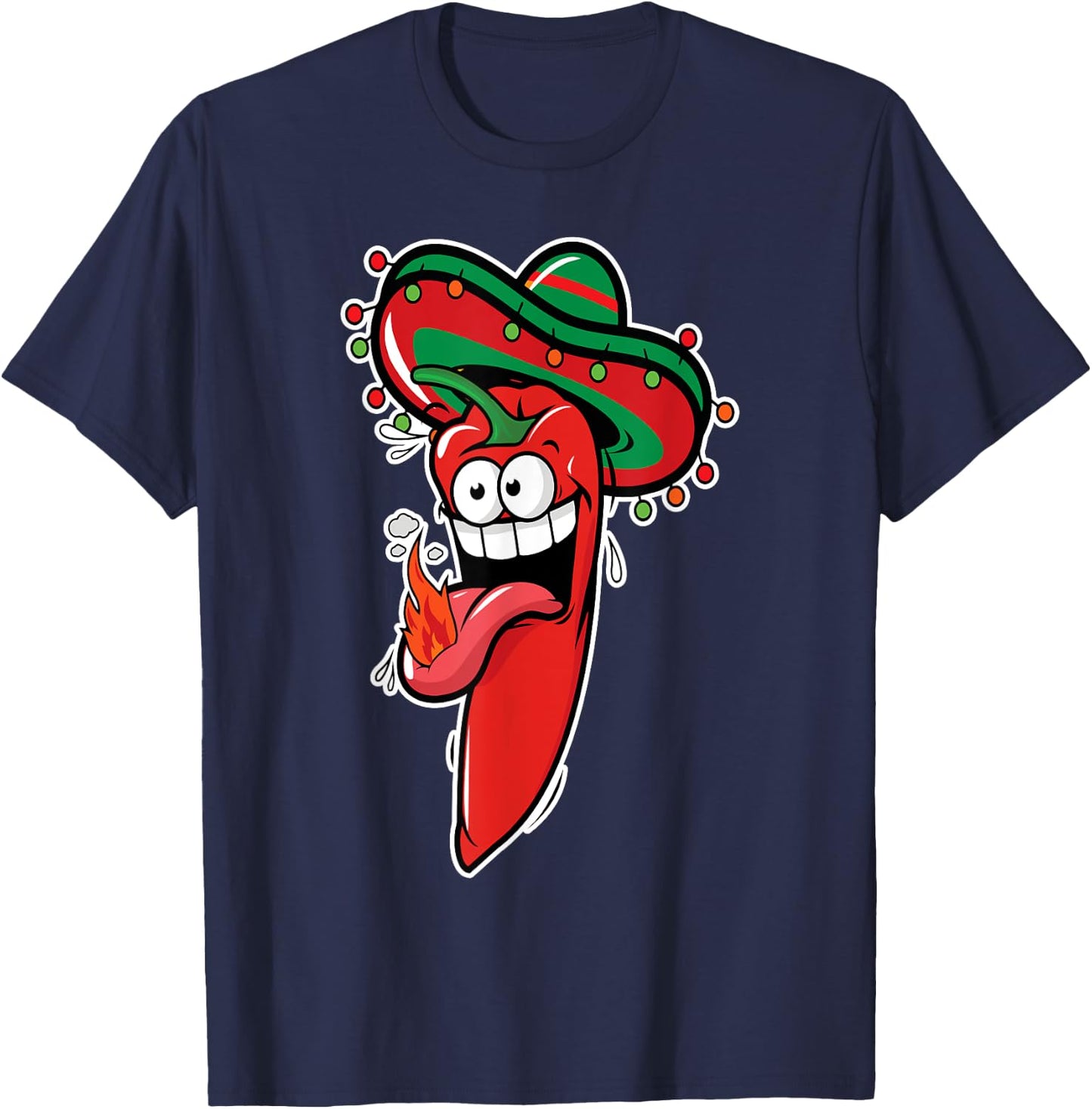 Hot Jalapeno - Chili Pepper Mexican Gift T-Shirt - T-Shirt | Navy