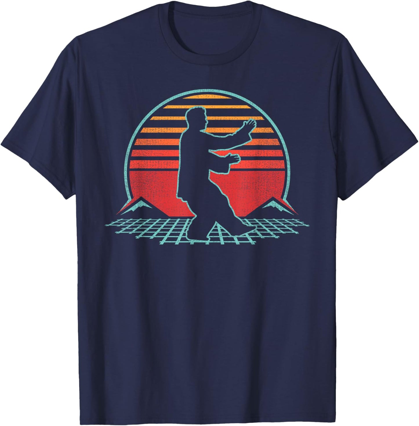 Tai Chi Retro Vintage 80s Style Martial Arts Gift T-Shirt - T-Shirt | Navy