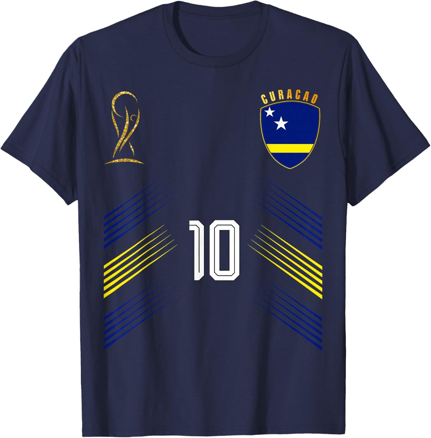 Curacao Flag Curacaon Pride Lovers Retro T-Shirt - T-Shirt | Navy