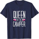 Queen of the Camper mom grandma aunt camping funny T-Shirt - T-Shirt | Navy