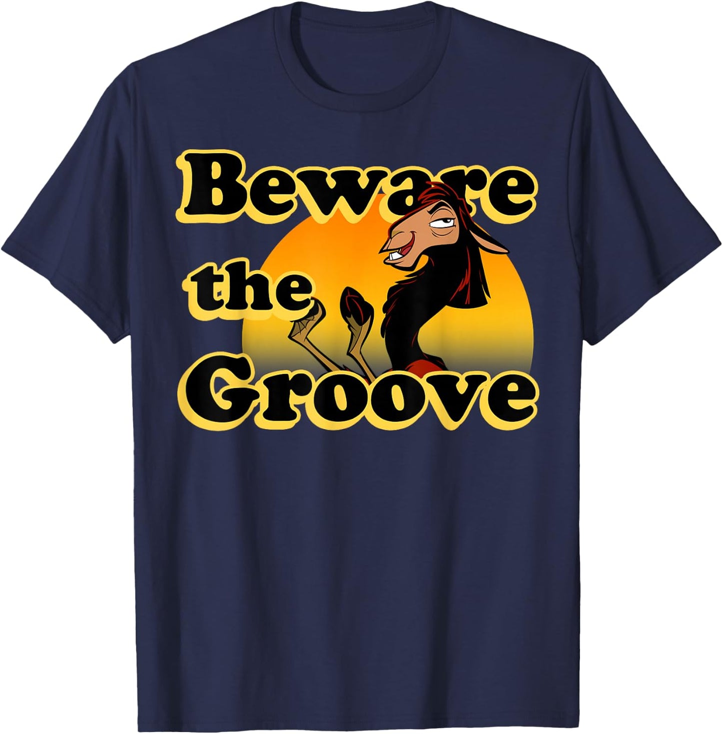 Disney Emperor's New Groove Kuzco Llama Beware T-Shirt - T-Shirt | Navy
