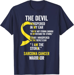 The Devil- Sarcoma Cancer Awareness Support Ribbon T-Shirt - T-Shirt | Navy