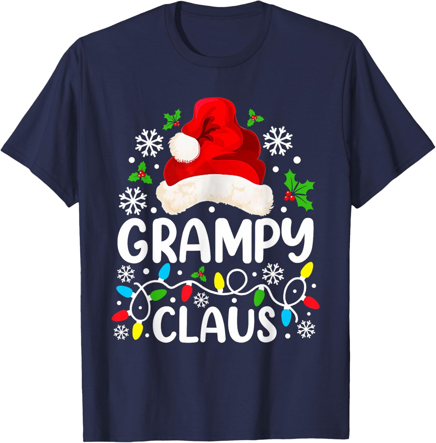 Grampy Claus Funny Christmas Family Matching T-Shirt - T-Shirt | Navy