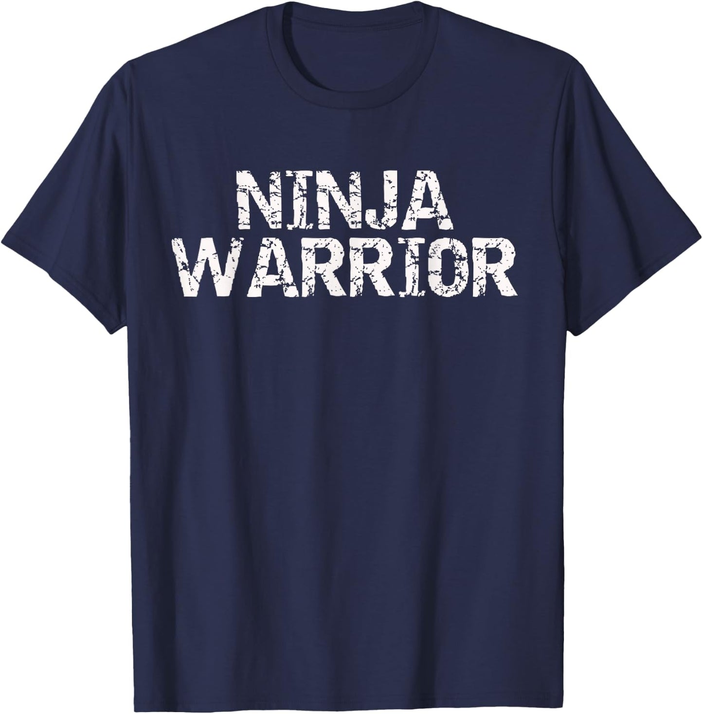 Ninja Warrior Kids White Text shirt T-Shirt - T-Shirt | Navy