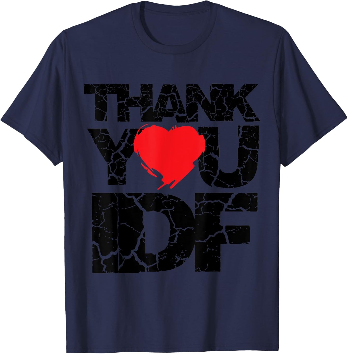 Pro-Israel Thank You IDF Israeli Apparel Jewish Gift Israeli T-Shirt - T-Shirt | Navy