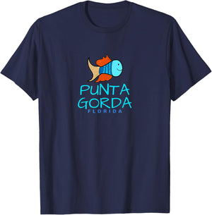 Punta Gorda Florida , FL Fun Fish T-Shirt - T-Shirt | Navy