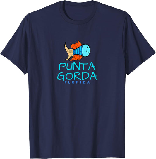 Punta Gorda Florida , FL Fun Fish T-Shirt - T-Shirt | Navy