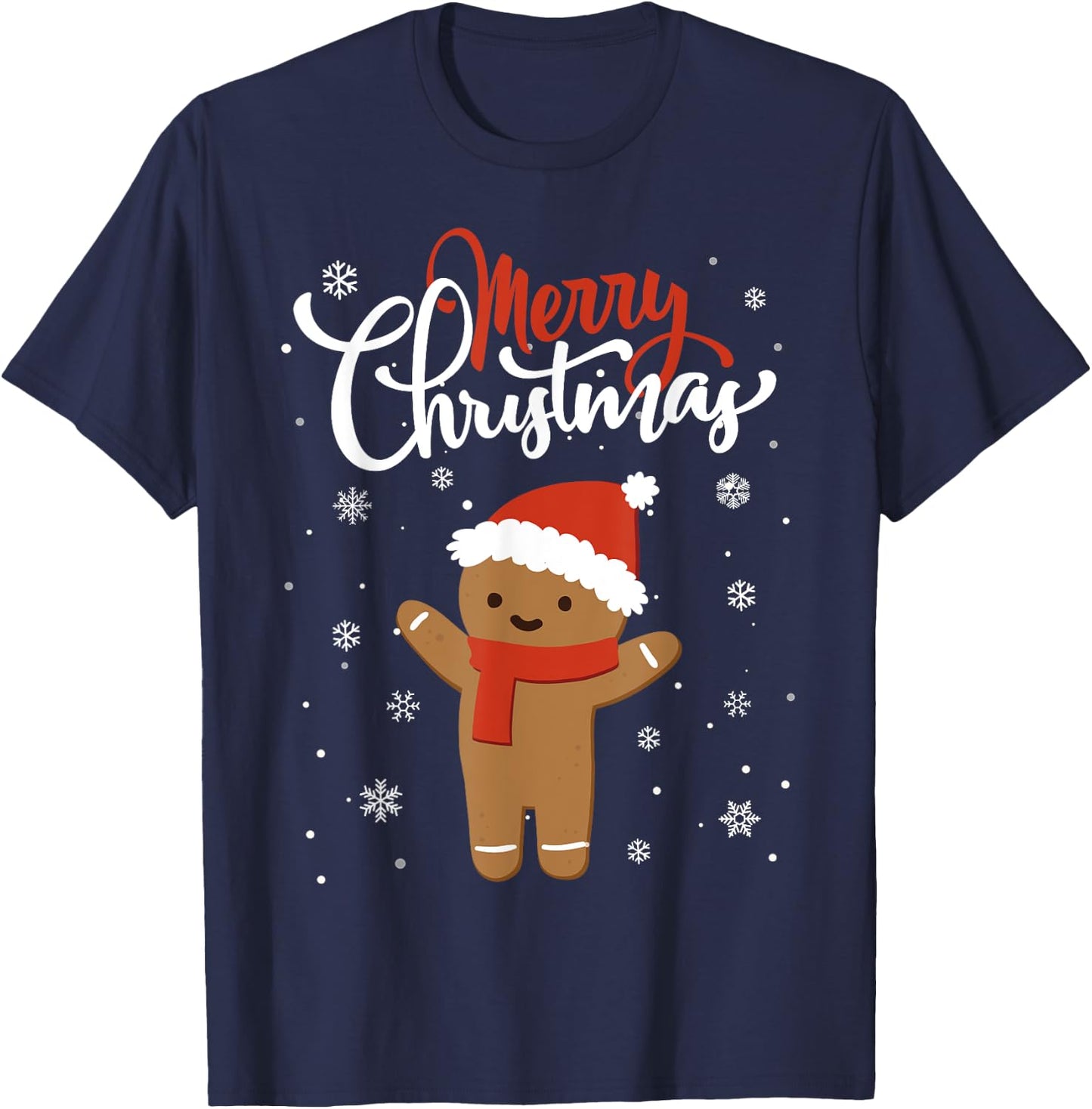 Merry Christmas Gingerbread Xmas Christmas Cookie Bakers T-Shirt - T-Shirt | Navy
