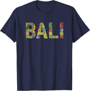 Awesome Bali Design With Jungle Font And Beautiful Colors T-Shirt - T-Shirt | Navy