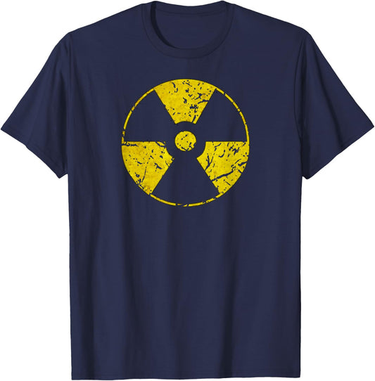 Funny Vintage Radioactive Nuclear War Symbol T-Shirt - T-Shirt | Navy