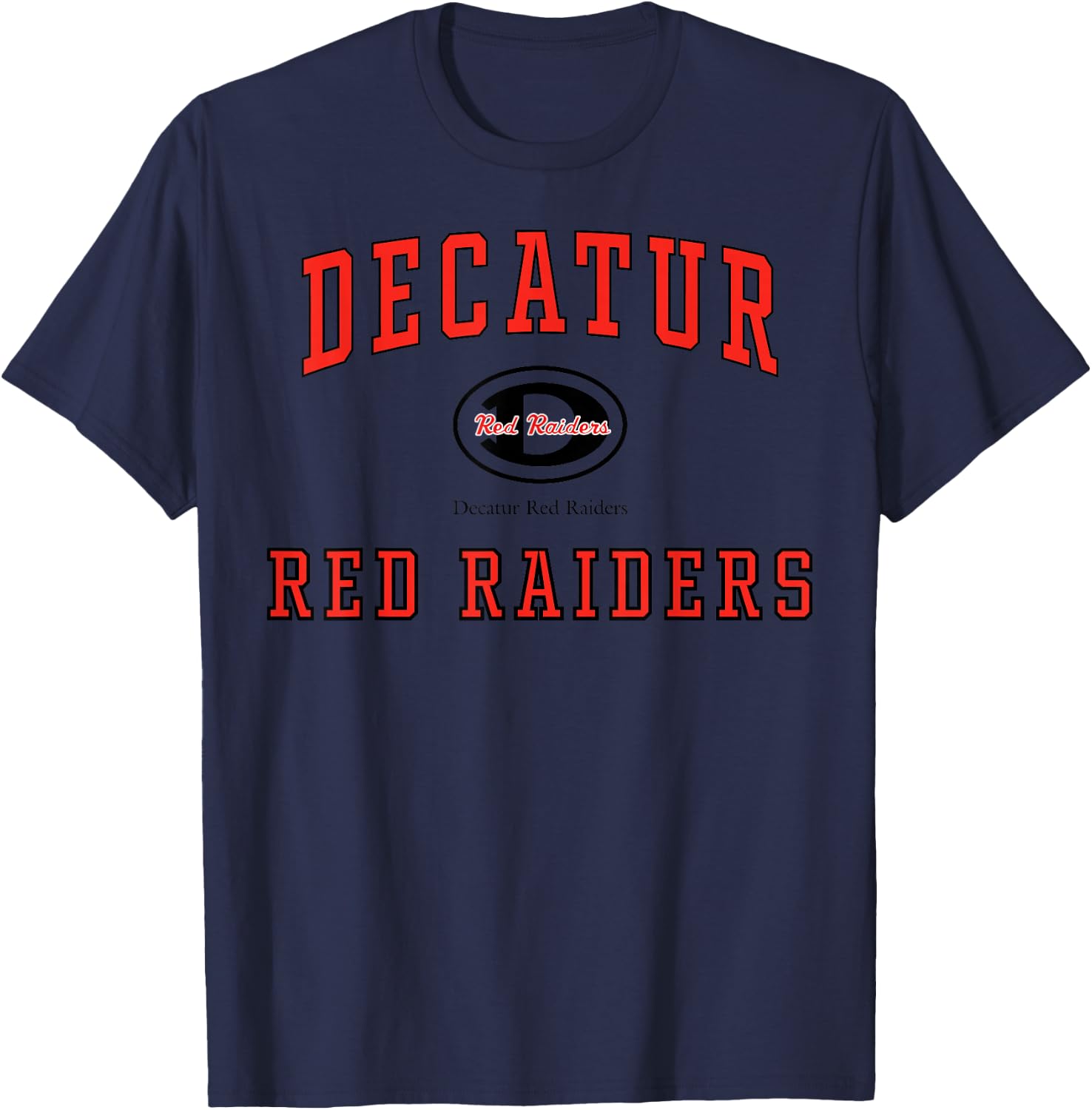 Decatur High School Red Raiders C1 T-Shirt - T-Shirt | Navy