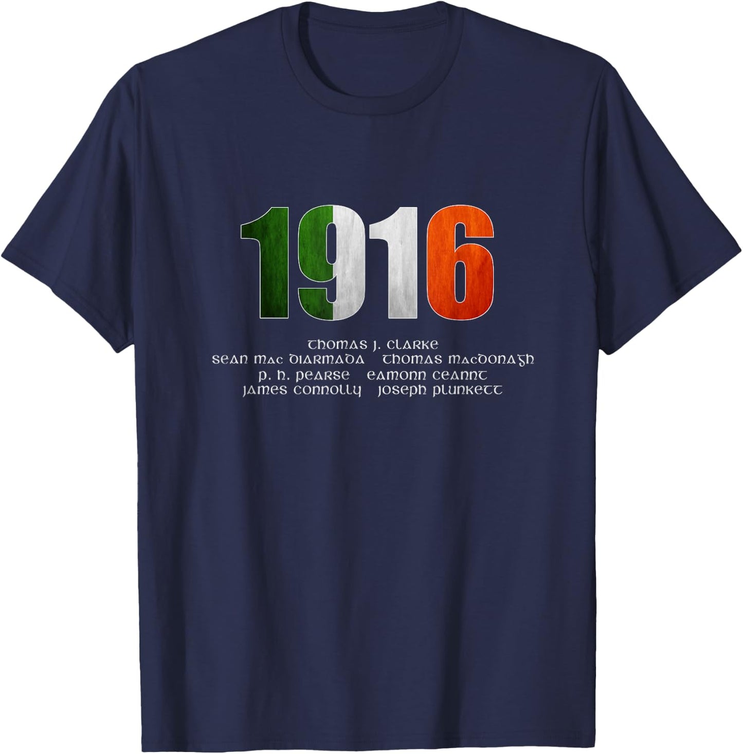 1916 Irish Easter Rising Signatories Commemorative Design T-Shirt - T-Shirt | Navy