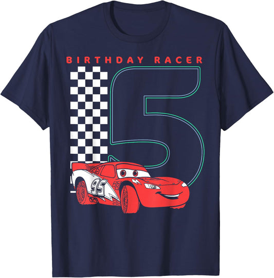 Disney Pixar Cars 5th Birthday Racer McQueen Graphic Small T-Shirt - T-Shirt | Navy