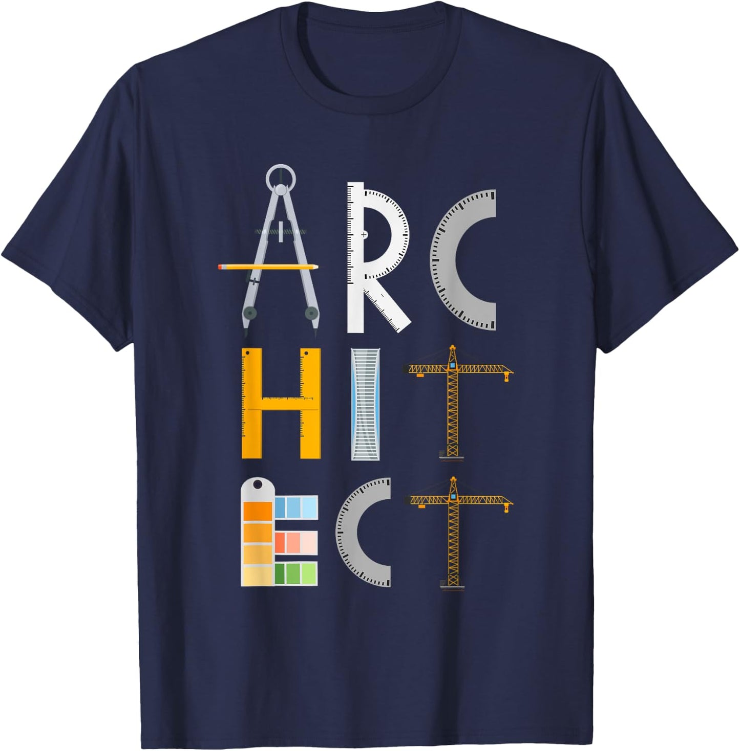 Architect Gifts Architecture Students Men Women Kids T-Shirt - T-Shirt | Navy