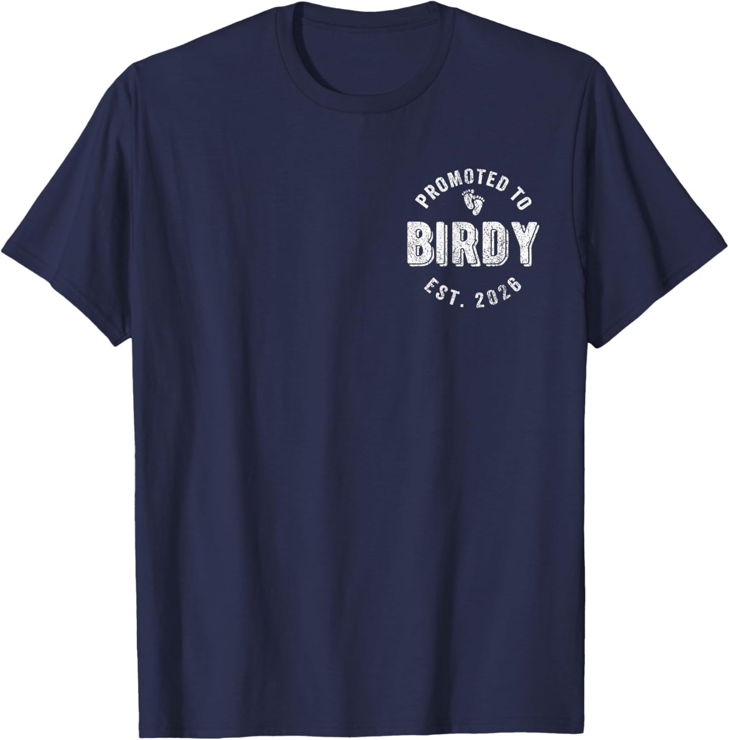 Promoted to Birdy Grandma Est. 2026 First Time Grandma T-Shirt - T-Shirt | Navy